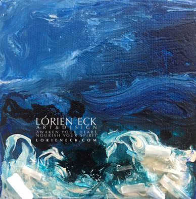 image of water 10 a mixed media painting by lorien eck